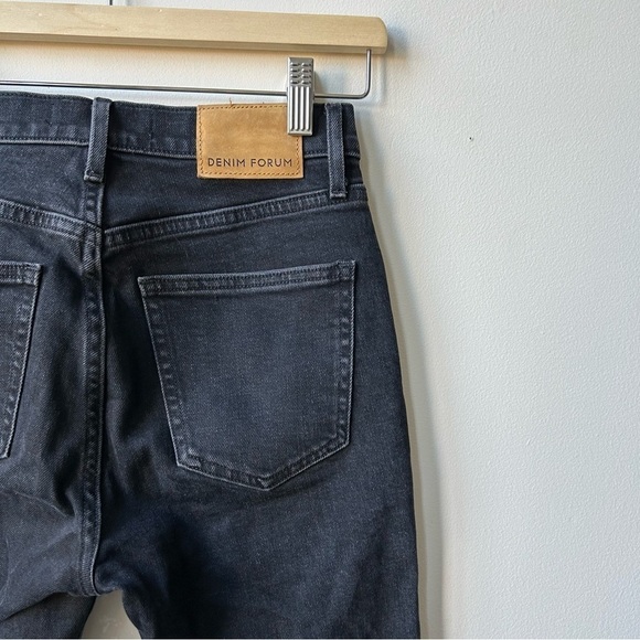 Denim Forum Aritzia The Yoko High Rise Slim Black Size 24 - Picture 3 of 7